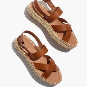 Madewell | NWOT Julie Espadrille Platform Sandals Size 8